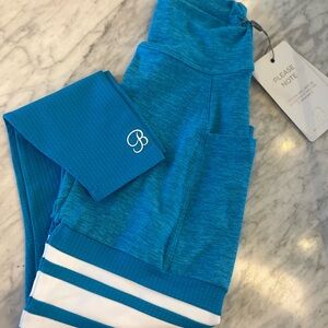 Bombshell Sportswear Icy Blue scrunch thigh-highs. NWT! Size S.